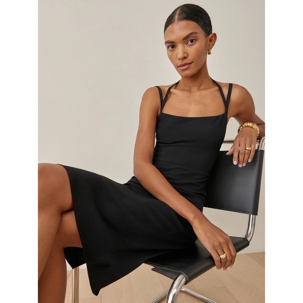 Reformation Skyla Dress Black NWT